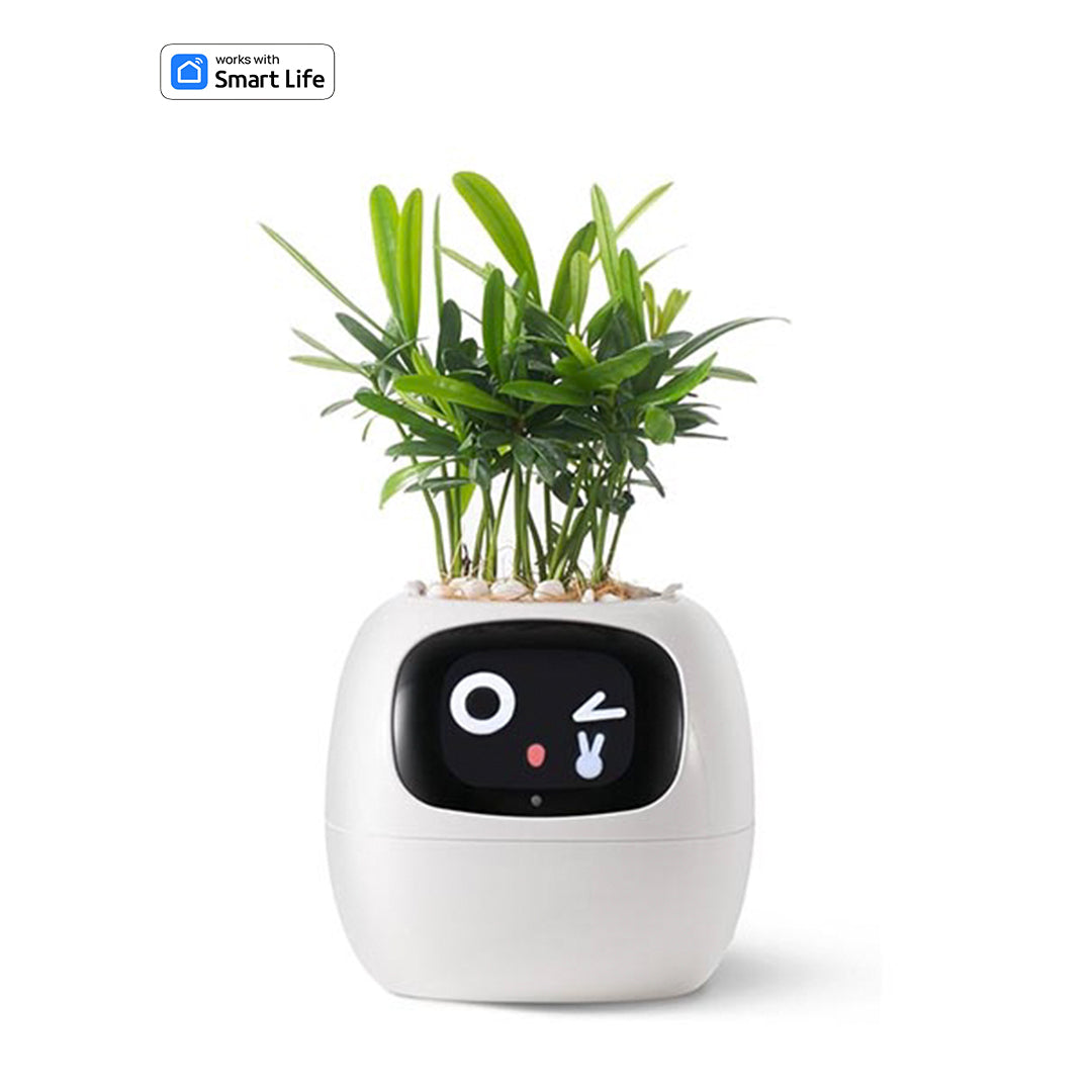 Smart planter robot white-plants robot